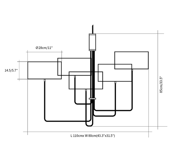 Lampadario T59 17 T59 Chandelier