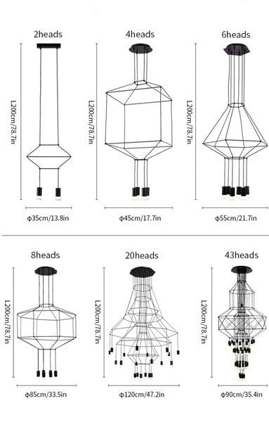 Lampadario Wireflow