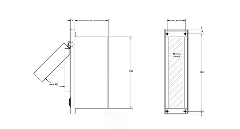Lámpara de pared empotrada para mesita de noche